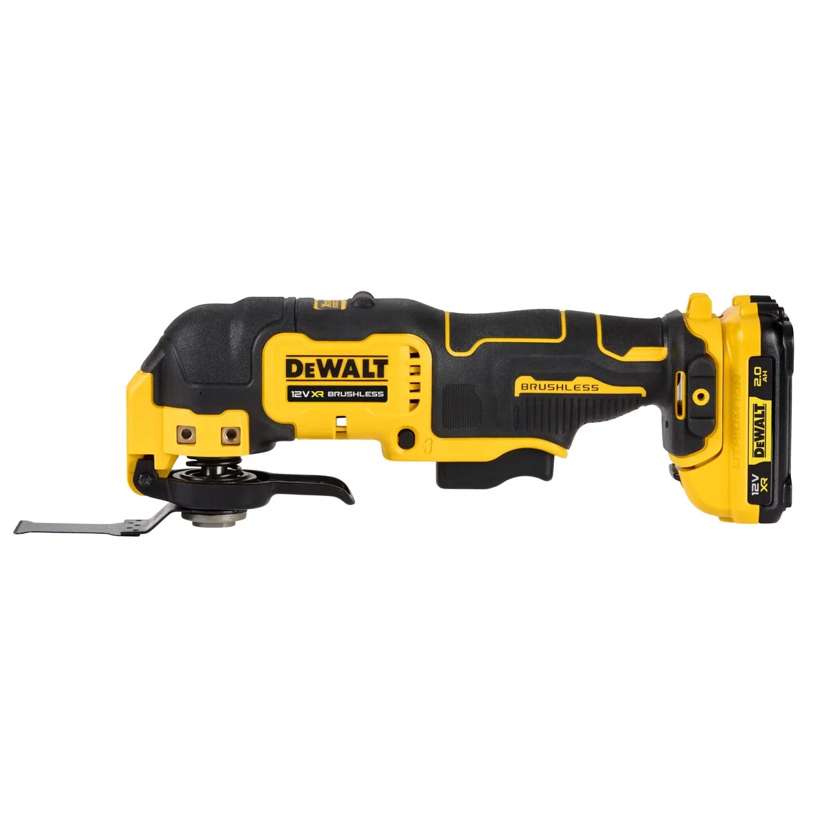 DeWalt DCS353D2-QW, Multiherramienta oscilante, Sin escobillas, Adaptador Multifit, Luz LED, Juego de 29 accesorios, 2 baterías, cargador y Maletín TSTAK