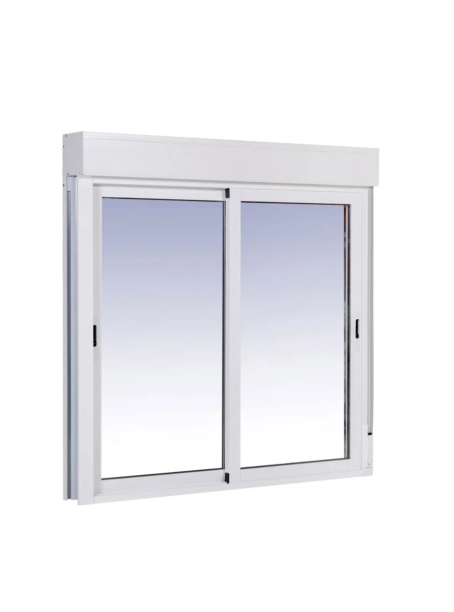 Ventanastock Ventana Aluminio 1200x1155 Corredera con Persiana de PVC 2 Hojas