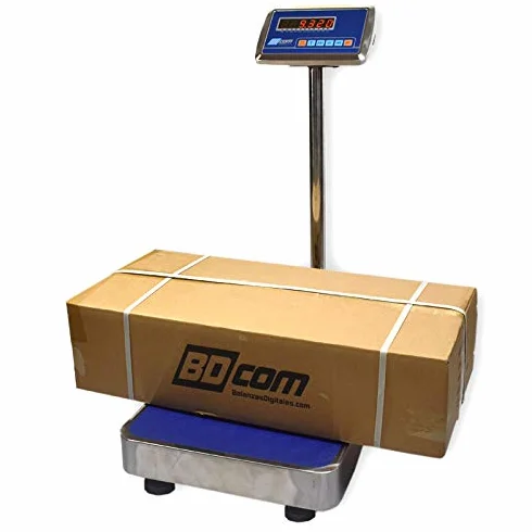 BDCOM AR-150K Báscula industrial - 150 Kg, Plato 40x30 cm, Precisión 10g, Ideal para Almacén y Logística