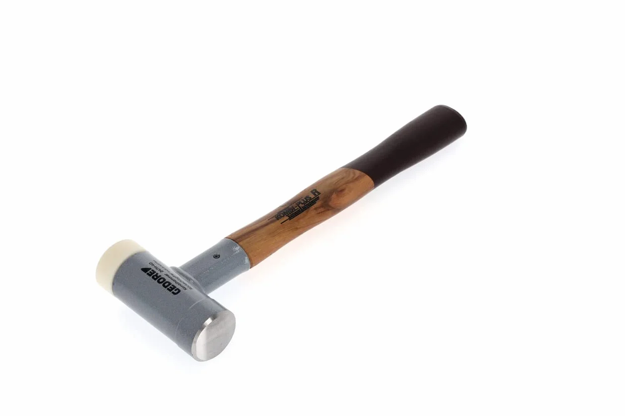 GEDORE Martillo KOMBI-PLUS R, Con empuñadura de madera, Martillo blando/universal, 40 mm de diámetro, Sin rebote, Mango de madera de pacana, 247 H-40