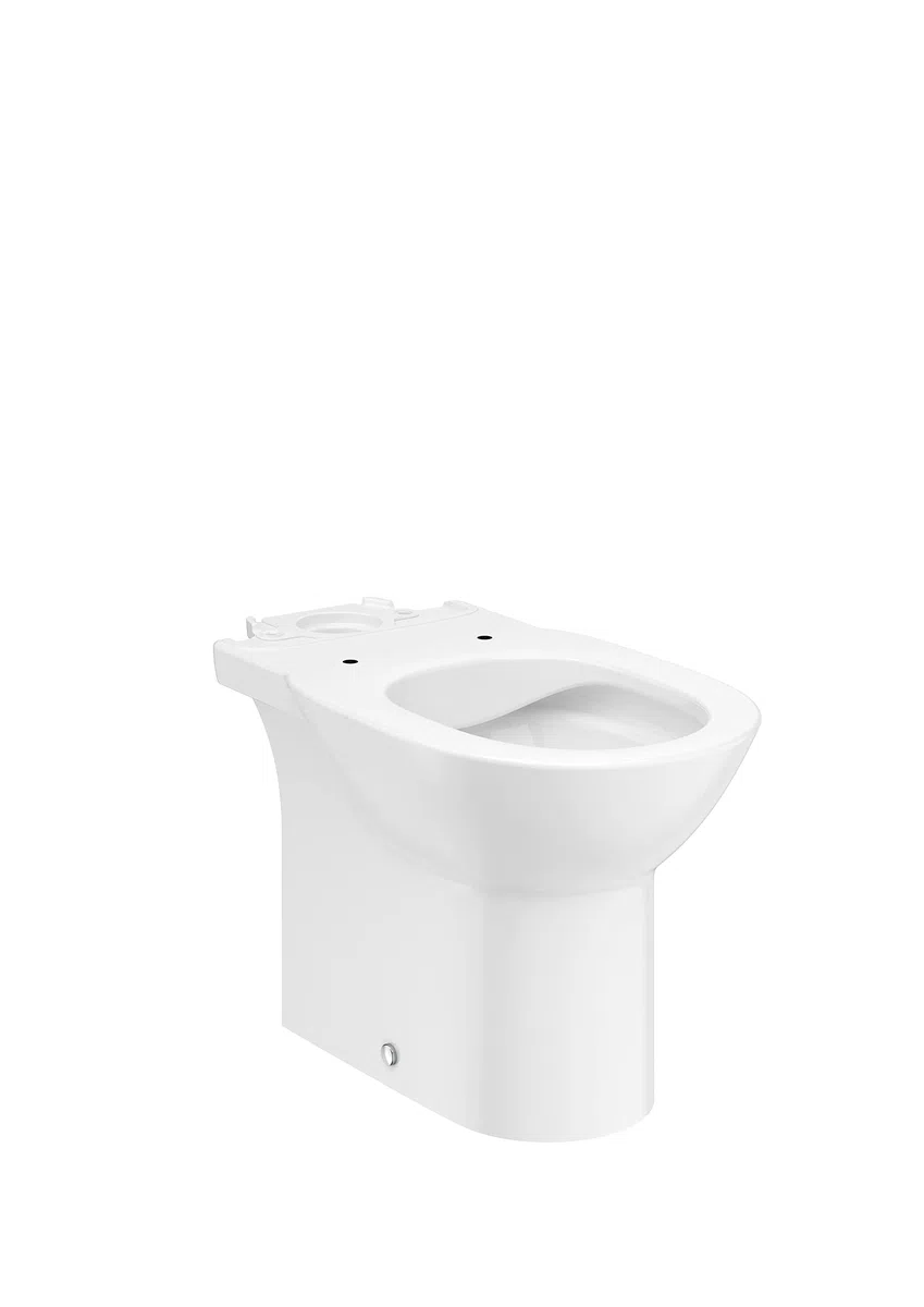 Roca,Debba,ROUND - Taza Rimless con salida dual para inodoro de tanque bajo,Blanco,350mm x 655mm x 760mm,A34299P000