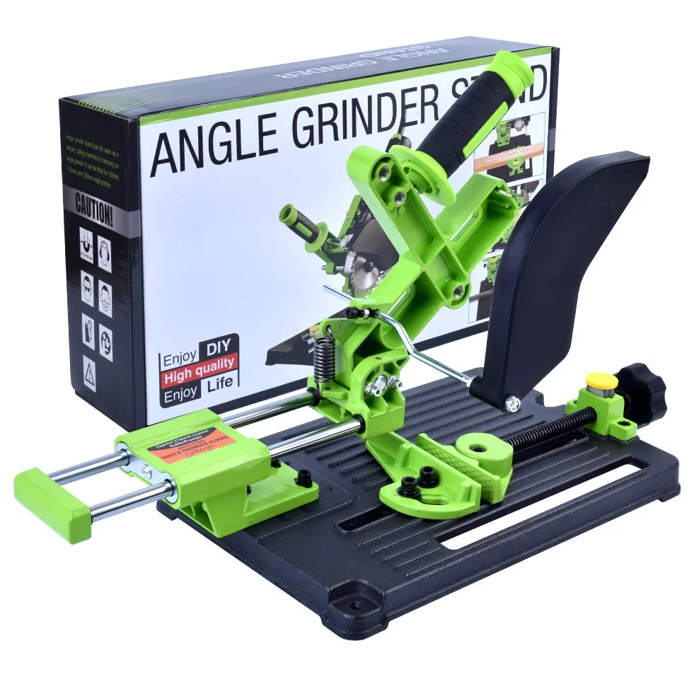 Soporte Fijo para Amoladora Angular con Base de Hierro Fundido Mejorada - Multifuncional para Escritorio - Compatible con 100/115/125 mm