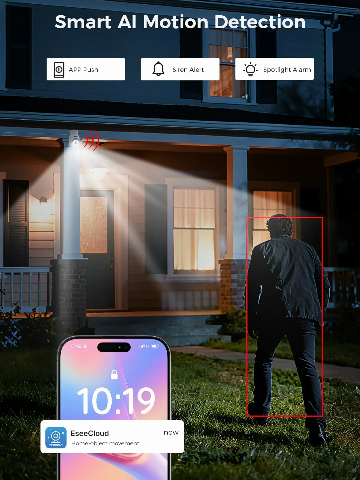Hiseeu Kit Camaras Vigilancia PoE 5MP, Sistema Seguridad Exterior con Monitor 10'' y HDD 3TB, NVR 8CH PTZ, Vision Nocturna Color 30M, Registro 24/7