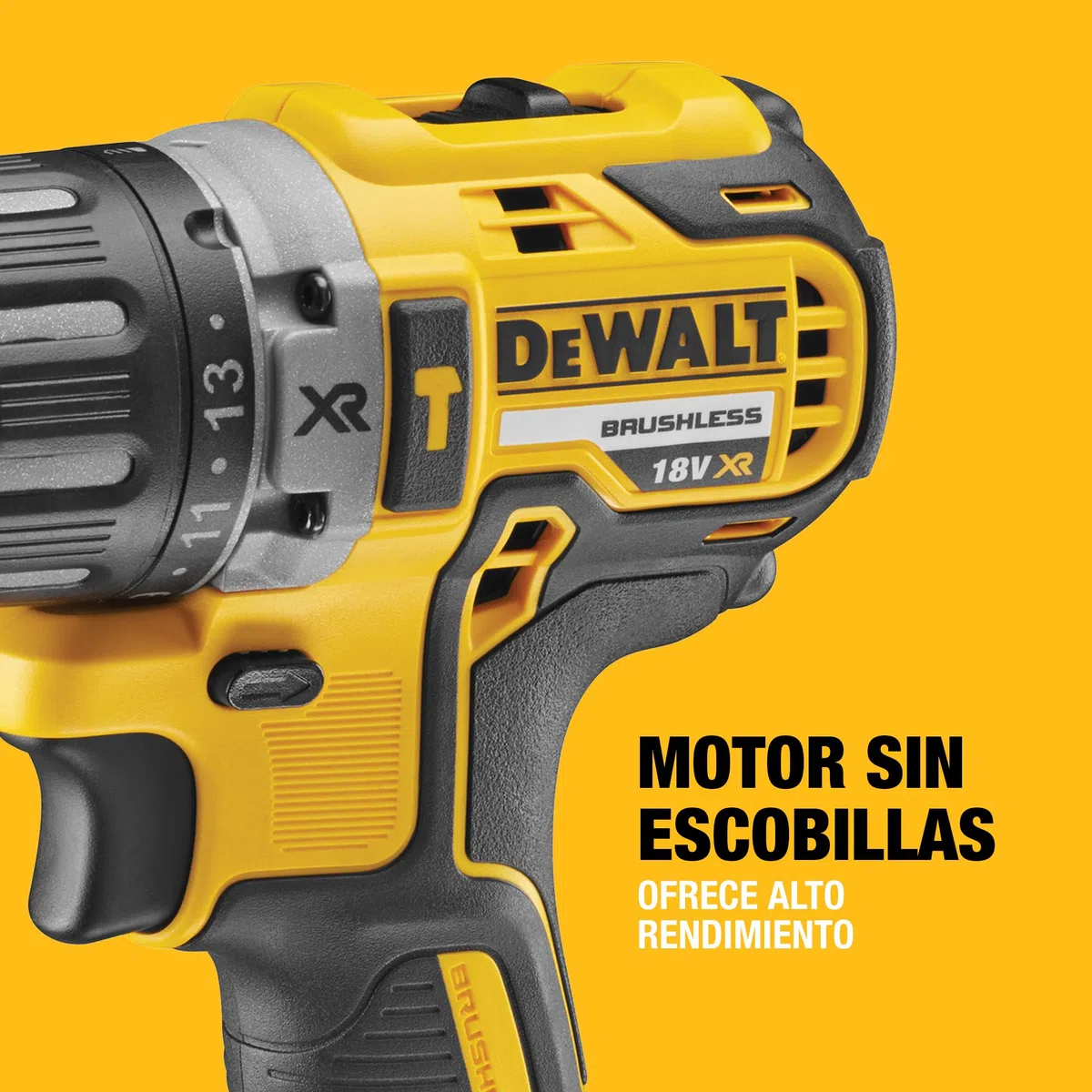 DEWALT Taladro Percutor Sin Escobillas 18V XR, 2 Baterías Li-Ion 5Ah, DCD796P2-QW