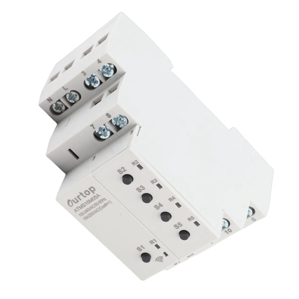 Fafeicy Temporizador WiFi Inteligente, 5 Canales Aislados con Interruptor Externo, Control por Voz, Soporte para APP Tuya, Corriente 16A, Ideal para Automatización del Hogar