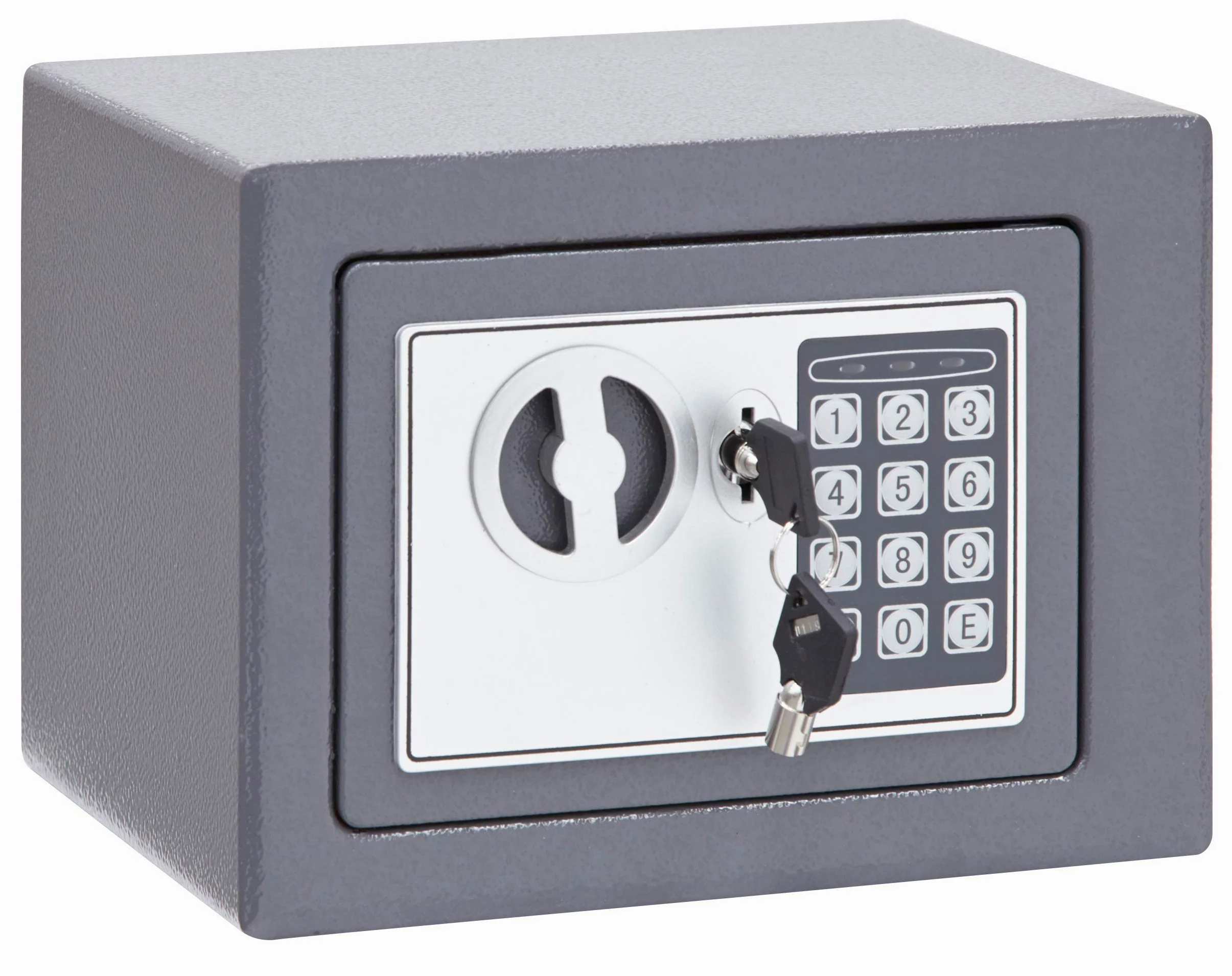 ARREGUI D-HE/0 Caja Fuerte de Acero con Cerradura Electrónica, Teclado con Código Programable, Caja de Seguridad para Casa y Hogar, con Llave de Emergencia, 17 x 23 x 17 cm, 5 L