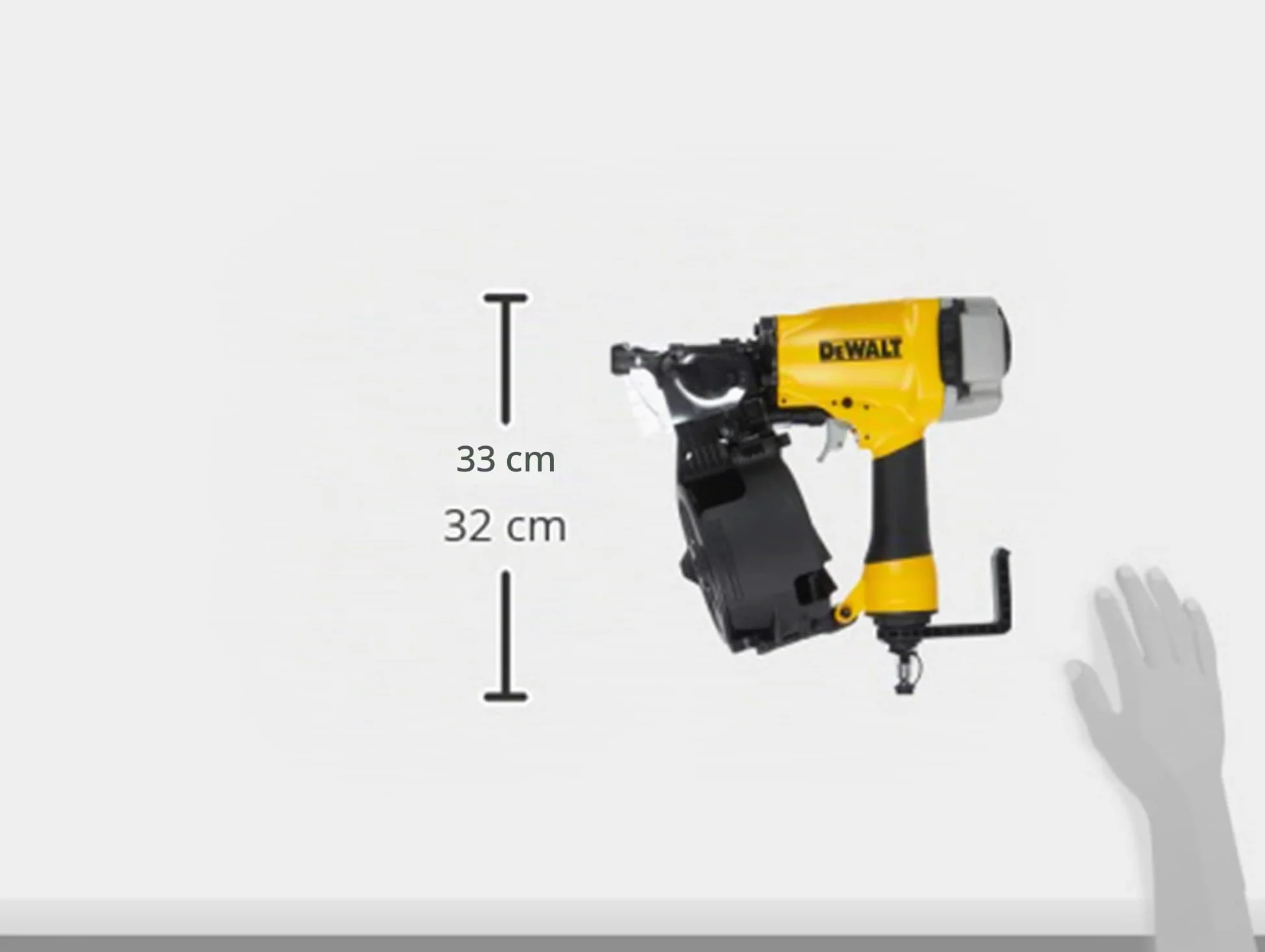 DEWALT DPN64C-XJ - Clavadora Neumática , 32-64 mm, 5.1-8.9 bar, Cargador de 50 Clavos, Ajuste de Profundidad sin Herramientas, Modo Secuencial y Ráfaga, Incluye Maletín de Transporte