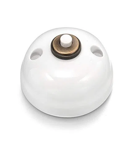 Fontini - pulsador timbre porcelana blanco nieve garby Ref. 6583010006