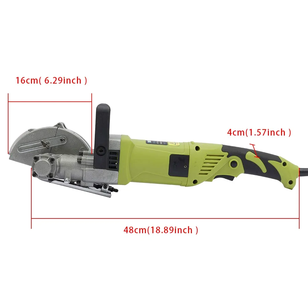 Fresadora ranurada de pared de 4000 W, hasta 38 mm, con 5 discos de corte de 121 mm de diámetro, para ladrillo, hormigón, mármol, etc
