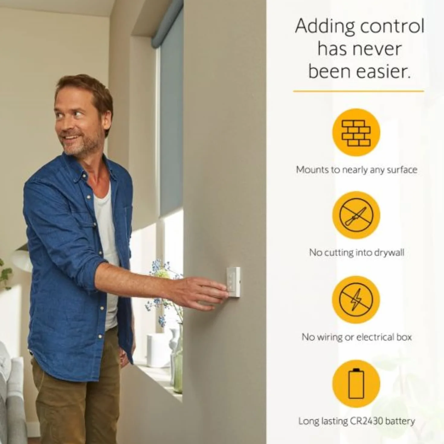 Somfy Smoove 1811533 RTS - Interruptor de pared (1 canal)