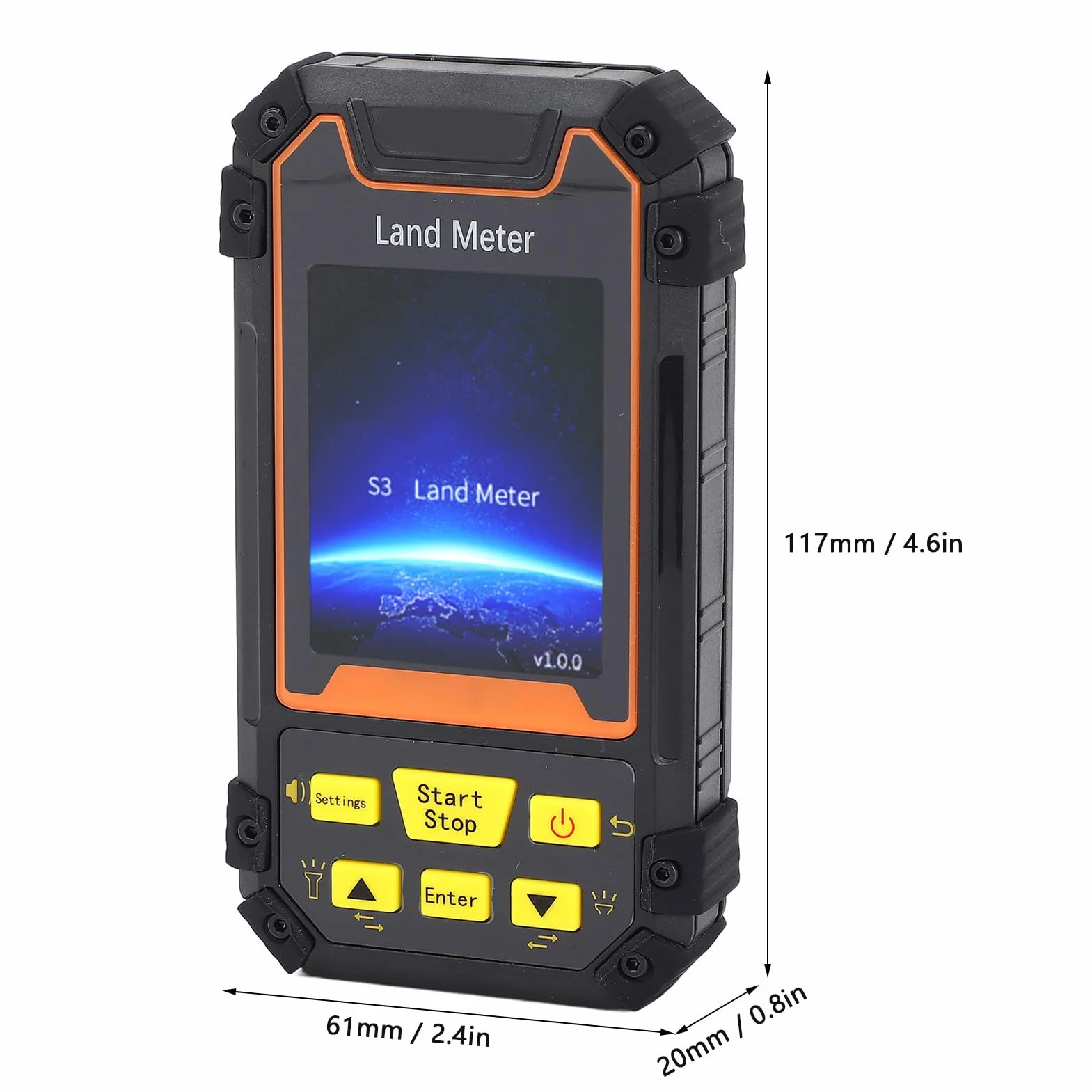 Medidor de Terreno, Receptor GNSS Profesional Máquina Topográfica GPS Soporta área Distancia Medición de Pendiente en el Aire Mini Instrumento de Medición Topográfico de Mano
