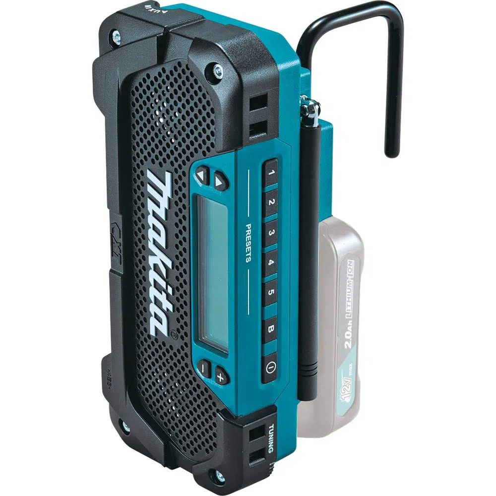 Makita RM02 Radio compacta inalámbrica CXT de Iones de Litio de 12 V máximo, Solo Herramienta