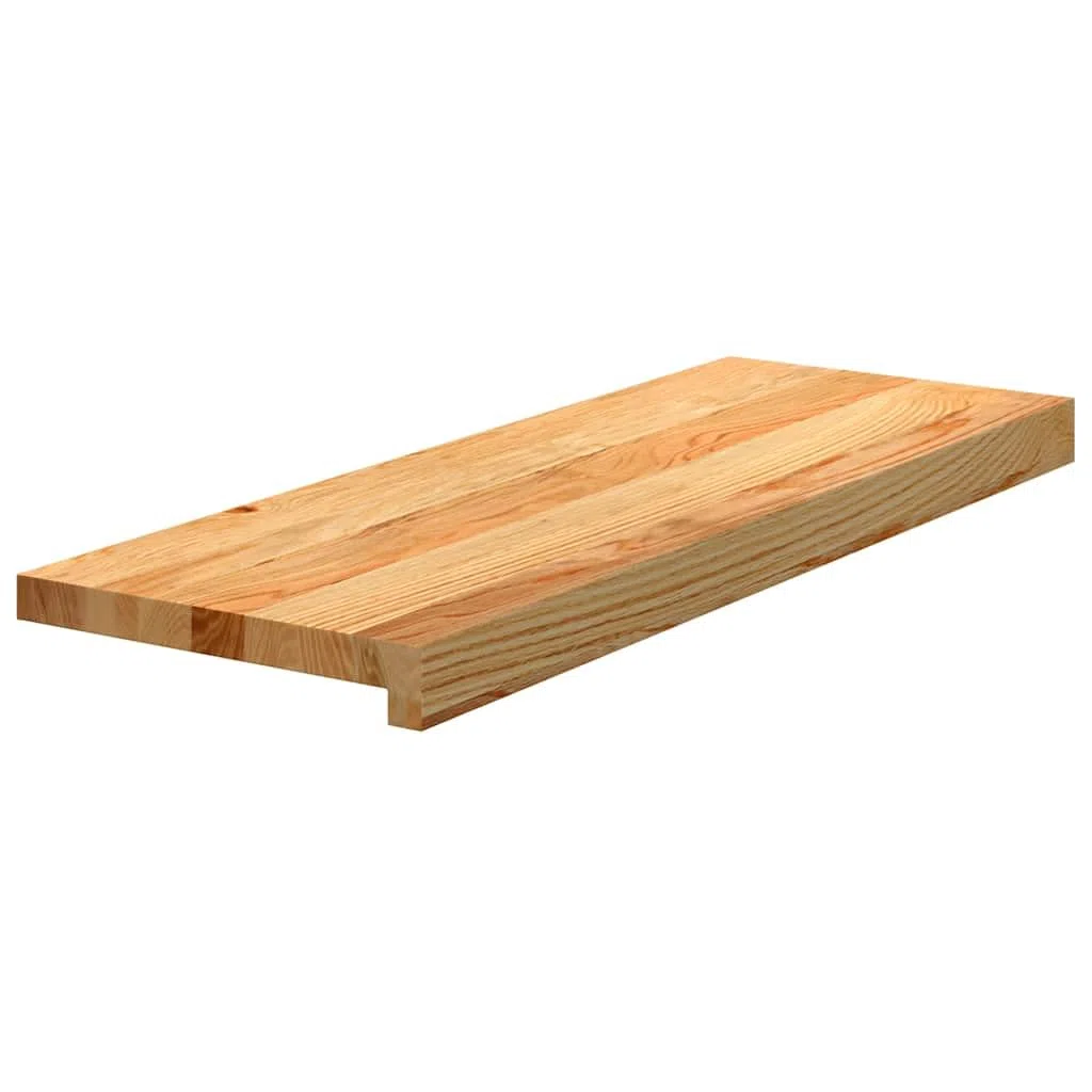 vidaXL Peldaños de escalera 12 uds madera maciza roble marrón claro, peldaño de escalera, peldaño de escalera de roble, alféizar de ventana