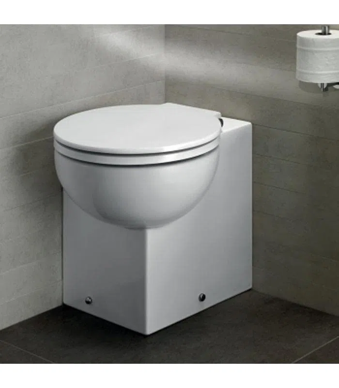 Hatria - Inodoro de rincón derecho a pared con descarga universal serie You&Me Art.YXZ601 - Blanco, sin asiento, en stock
