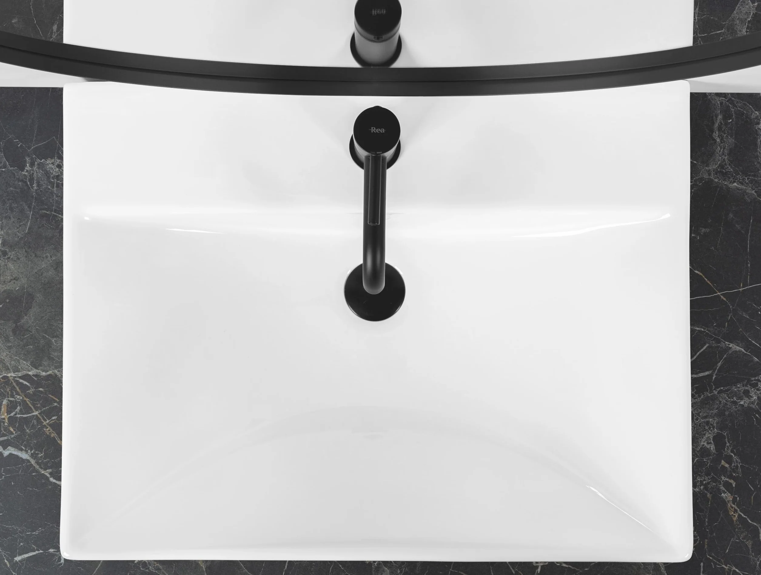 Rea U3326, Lavabo empotrado MANDY, White