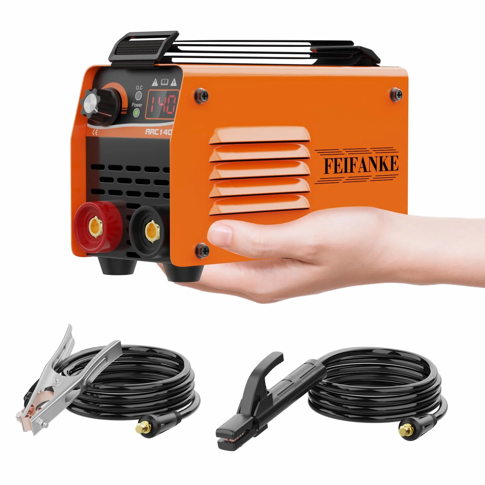 FEIFANKE ARC140 Mini Soldador Inverter 140A Maquina de Soldar IGBT DC Portátil Soldador Electrodo con Elevador Lift TIG,Pantalla LED, Hot Start,Anti-Stick,210 x 130 x 90 mm
