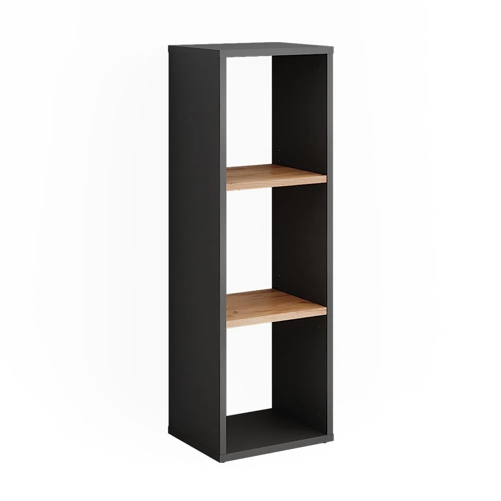 Vicco Estantería de pie Orlando, Antracita/Roble Dorado, 30 x 90.5 cm, con estantes Ajustables para un Uso Flexible