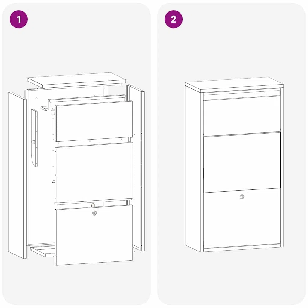 vidaXL Caja de Entrega de Paquetes con Puerta Plateado 44 x 22 x 82 cm, Buzón Elegante para jardín y terraza, Materiales Resistentes al Agua, Guarda Tus Paquetes a Salvo