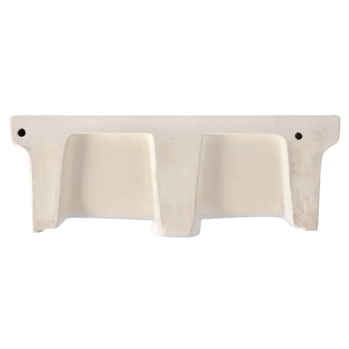 Lavabo de cerámica de 60 x 45 cm. Instalación en soportes de pared o soporte sobre encimera o mueble para interior y exterior, resistente a los ácidos y a la intemperie.
