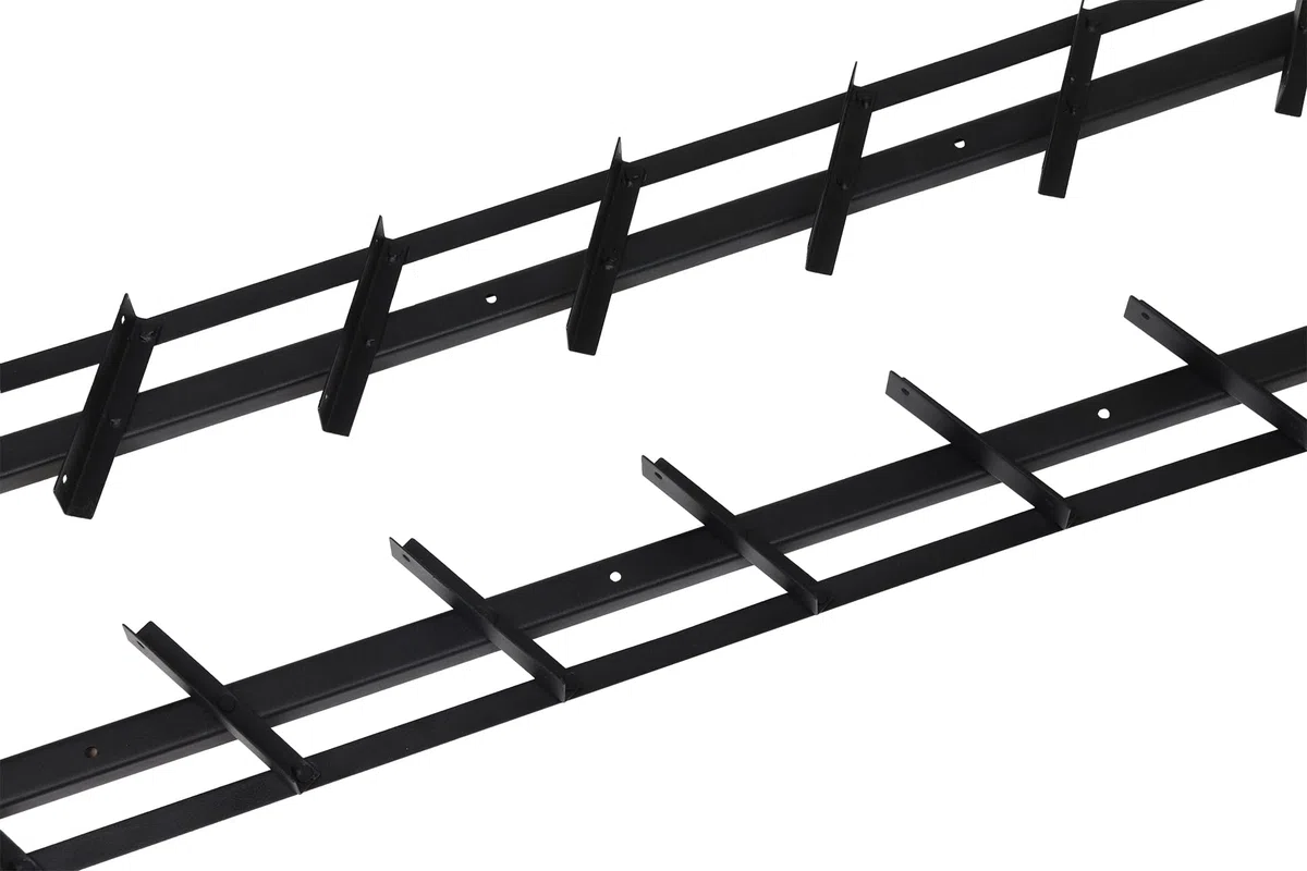 Flex Fence en color negro Lamas Giratorias para Jardín Acero Inoxidable 220 cm - 2 unidades