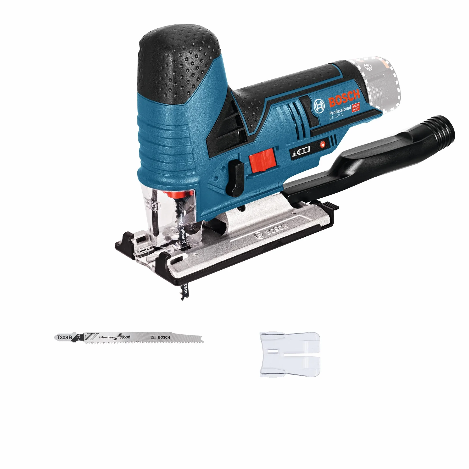 Bosch Professional 12V System GST 12V-70 - Sierra de calar a batería (1500 – 2800 cpm, profundidad de corte 70 mm, sin batería, en caja)