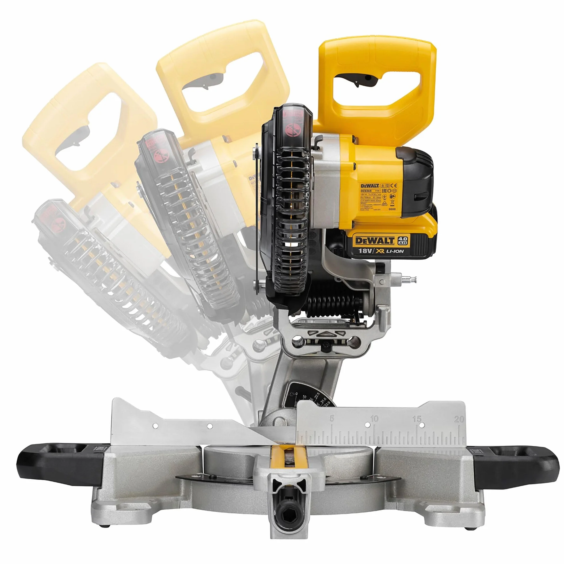 DEWALT DCS365N-XJ - Ingletadora telescópica XR 18V diámetro de 184 mm Luz XPS sin cargador/batería
