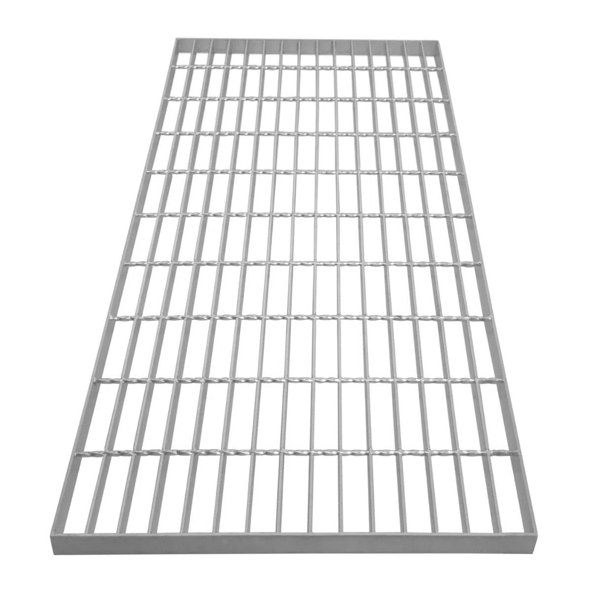 Canaleta Drenaje Cuadrícula Malla Rejilla Acero Galvanizado para Pasarela Pasillo Forja Piso Suelo Desagüe Ventilación Resistencia a Intemperie 500x1000x30mm Espesor Metal 4mm Capacidad Carga 500kg
