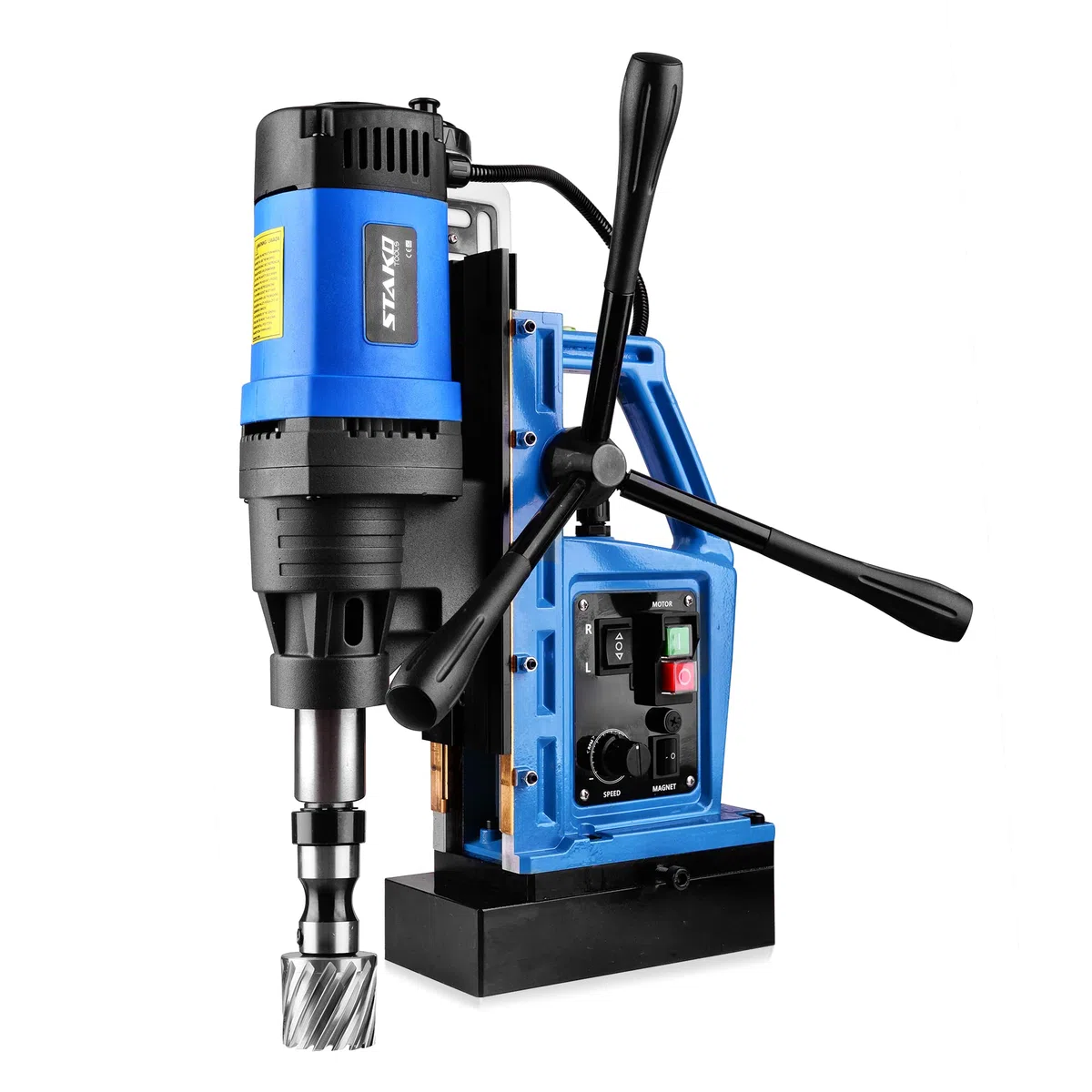 STAKO SCY-2800RE+ - Taladro magnético - Máximo Ø 80 mm - 2050 W - Fuerza magnética 17000 N - Taladro central para metalurgia - Set 3