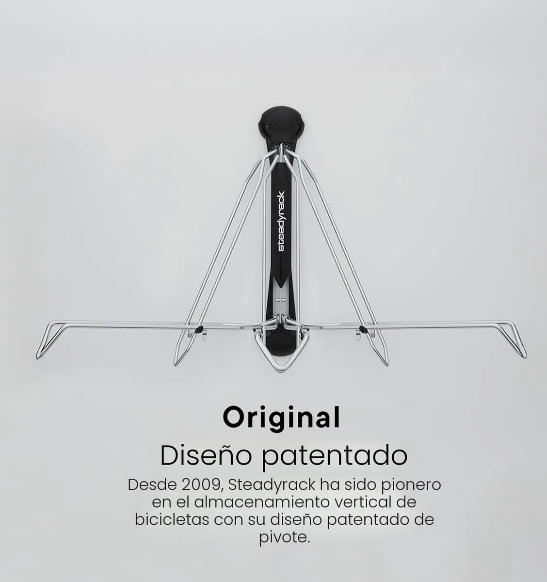 Steadyrack Soporte de Bicicletas – Classic Soporte de Bicicletas – Colgador de Bicicleta Pared como Solución de Almacenamiento para el Hogar, Garaje o Aparcamiento de Bicicletas