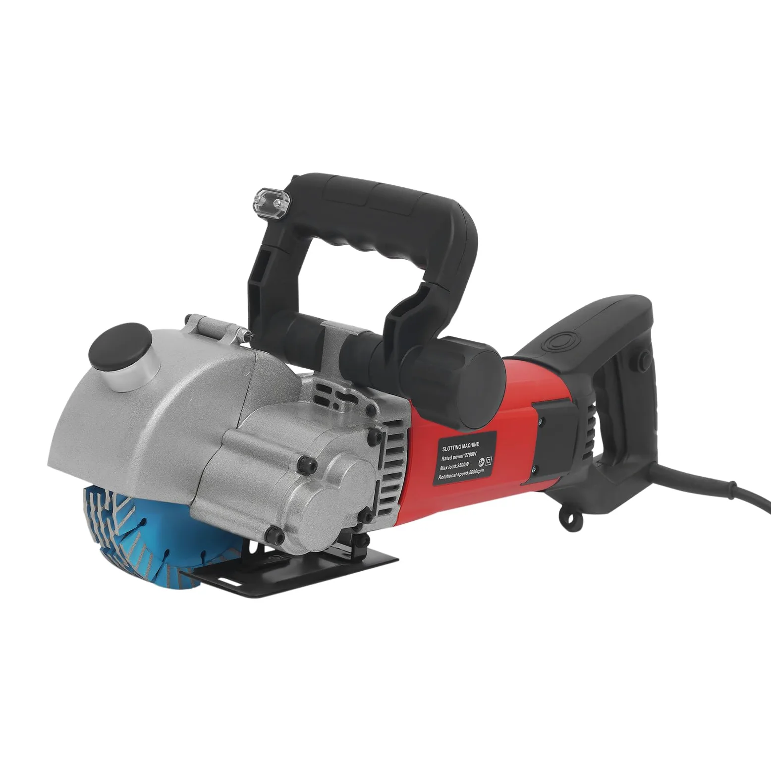 Fresadora eléctrica para muros y hormigón, 3500 W, con guía láser, 5000 rpm, profundidad máxima de ranura y ancho 40 x 42 mm, 133 mm, hojas de sierra para ladrillo, hormigón, mármol