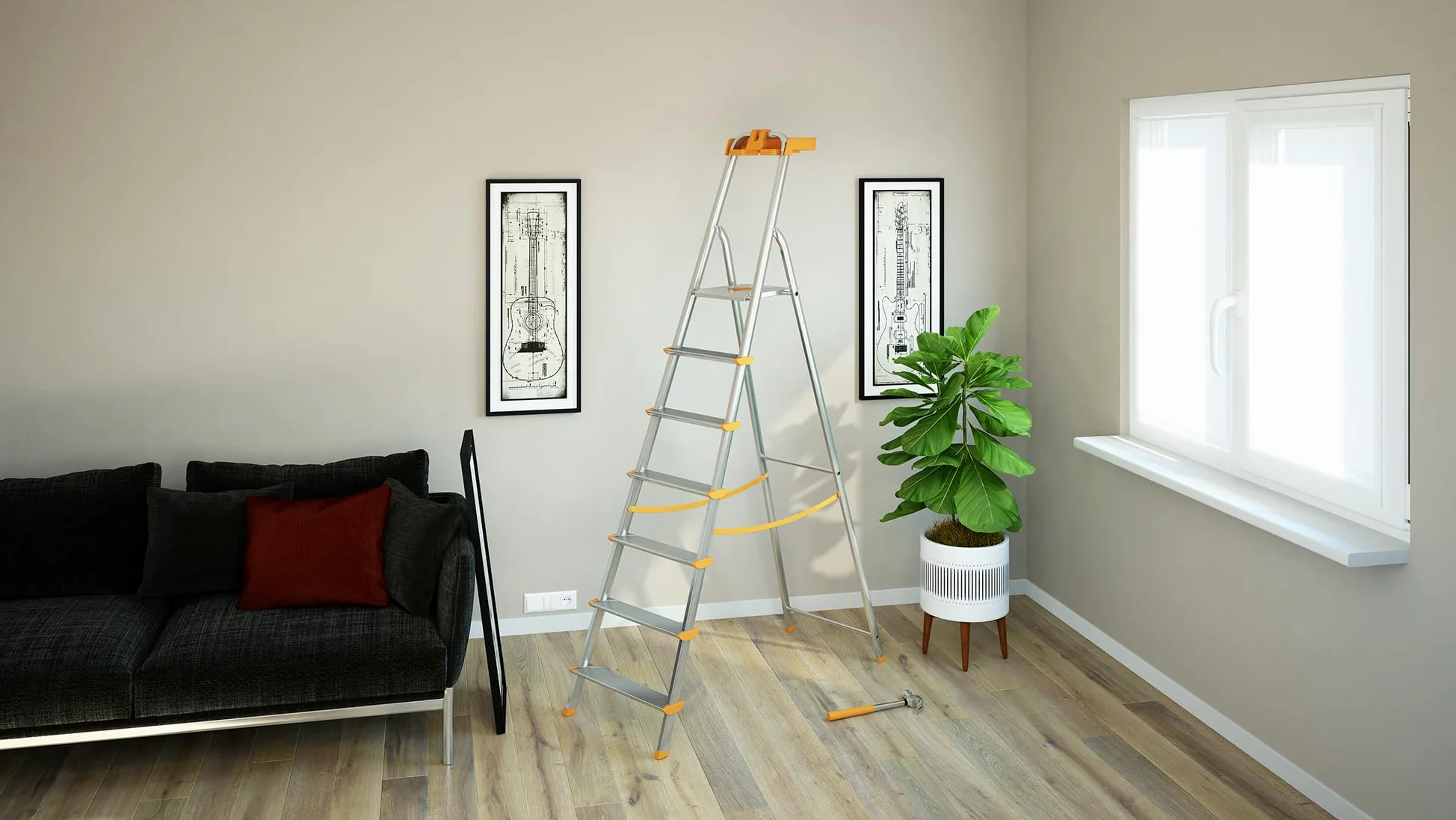 Colombo clm750070 escalera Attica, 7 peldaños