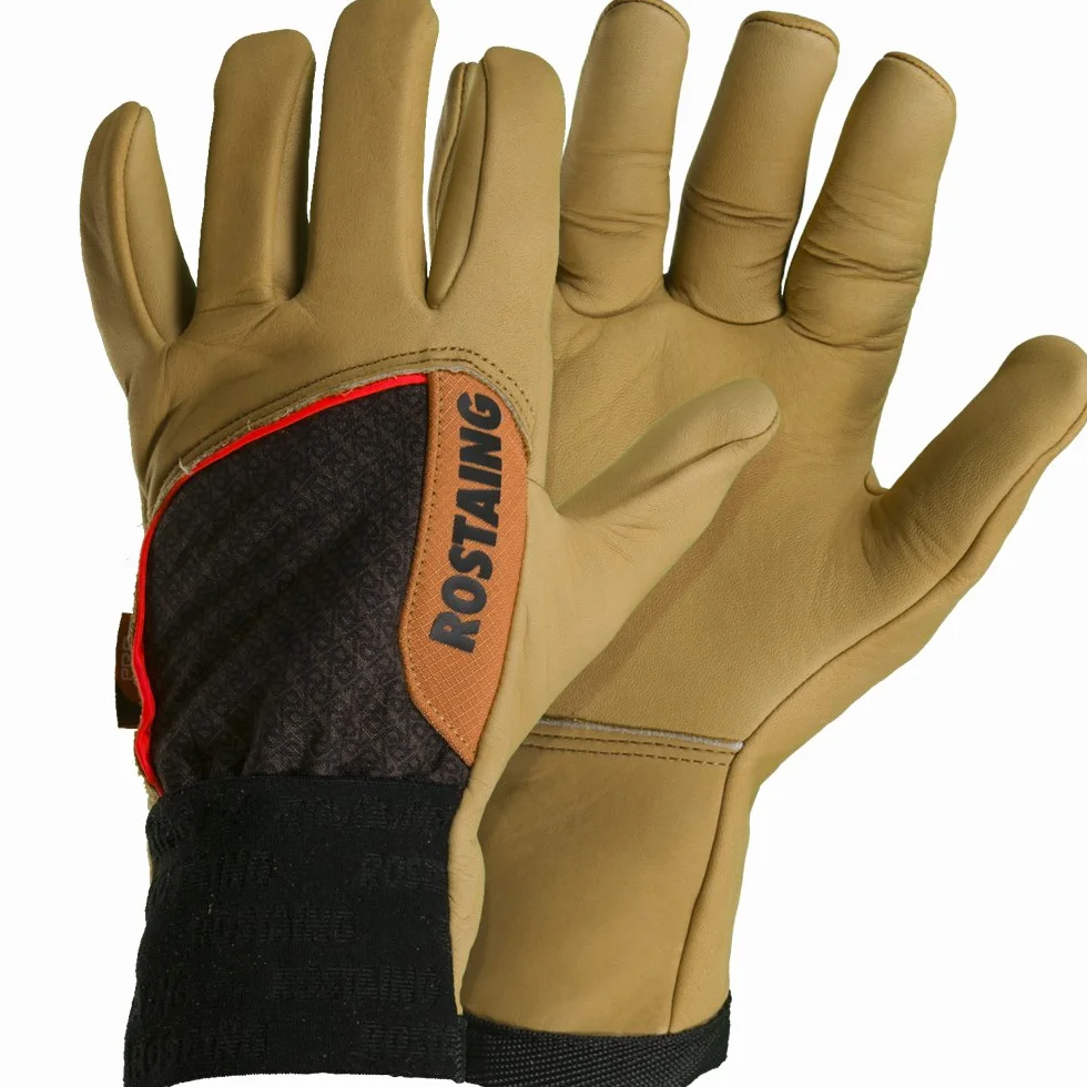 Guantes ROSTAING Cloture - Par de Guantes de Cuero antiperforación para Trabajos Pesados - Jardinería y Bricolaje - Instalación y manipulación de Alambre de espino - Protección contra zarzas