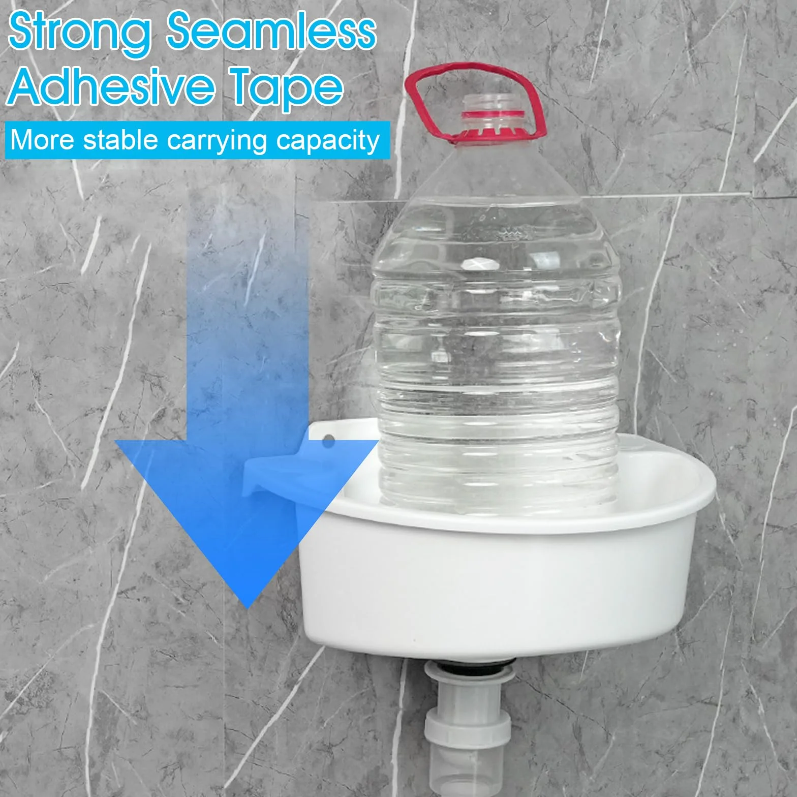 Fregadero de plástico, fregadero de lavabo, pequeños lavabos colgantes con accesorios de drenaje, fregadero para autocaravana para camping, jardín, sótano, baño de obra (blanco)