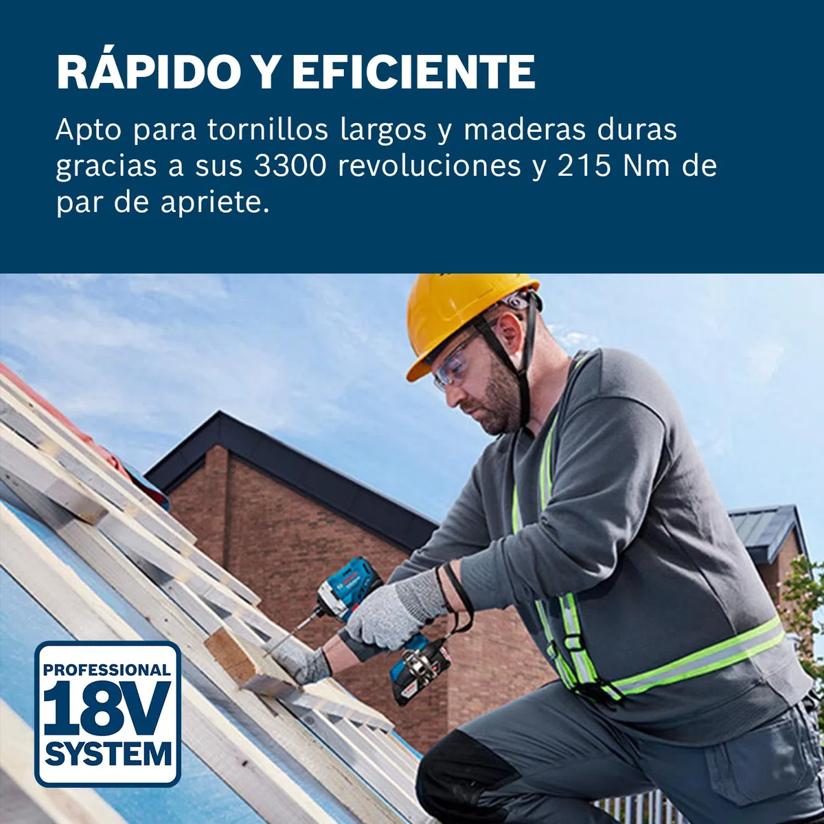 Bosch Professional 18V System atornillador de impacto a batería GDR 18V-215 (sin batería/cargador)