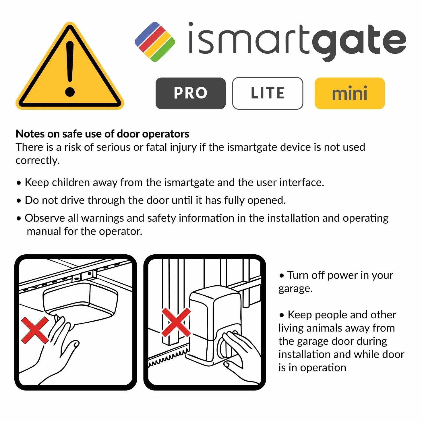ismartgate Mini abridor Inteligente de Garaje – Mando a Distancia WiFi Universal Compatible con Alexa, Google Home, IFTTT, iPhone, Android, Alerta de Apertura de Puerta Izquierda, Sistemas de