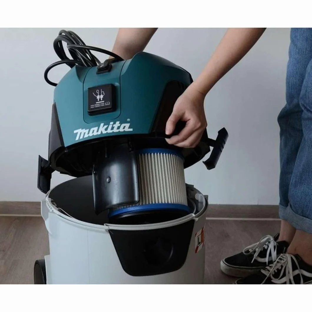 Makita VC2512L - Aspirador 25L 1.300W, Color: Azul, Negro y Blanco