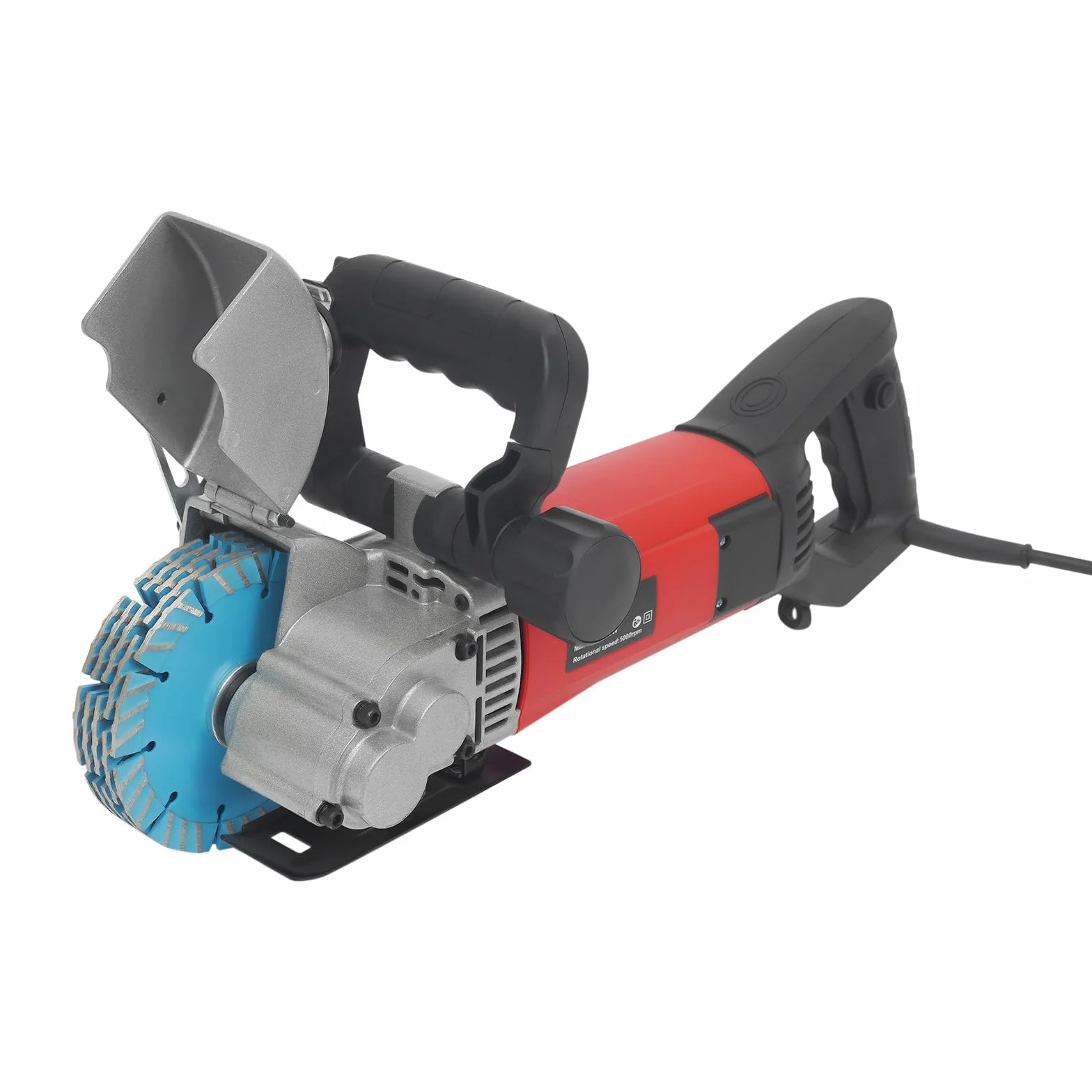 Fresadora eléctrica para muros y hormigón, 3500 W, con guía láser, 5000 rpm, profundidad máxima de ranura y ancho 40 x 42 mm, 133 mm, hojas de sierra para ladrillo, hormigón, mármol