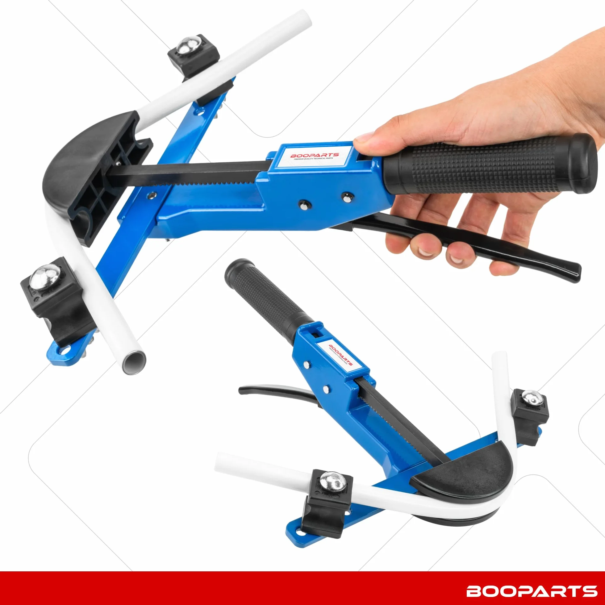 Curvadora de Tubos Multicapa Ø16–32 mm | Dobladora Manual Tipo Ballesta para PEX, PER y Fontanería – Kit 4 matrices
