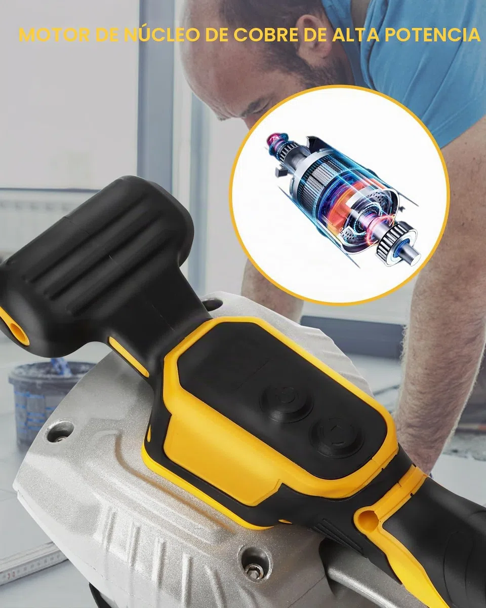 Máquina niveladora de vibración de azulejos para batería Dewalt de 20 V, herramienta de instalación de máquina de vibración de azulejos inalámbrica, herramienta vibradora de 150 W con 8 velocidades,