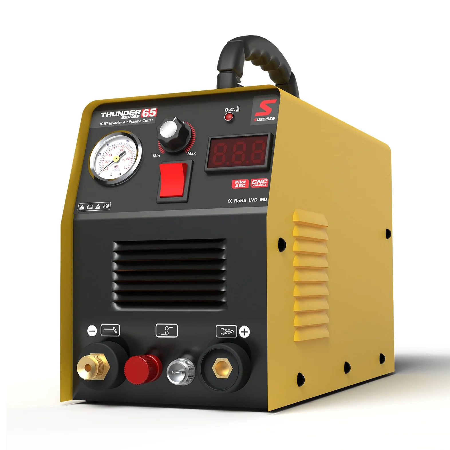 SUSEMSE Cortador de plasma de 65 amperios IGBT Inverter Plasma (DC, 230 V, corriente de corte 20-65 A, potencia de corte máx. hasta 16 mm)