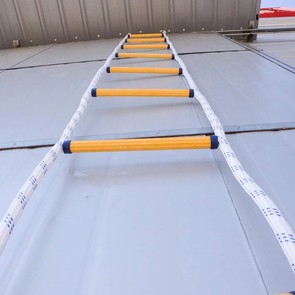 Aoneky Escalera de Cuerda de Incendios 5M Carga 250 KG Mosquetón