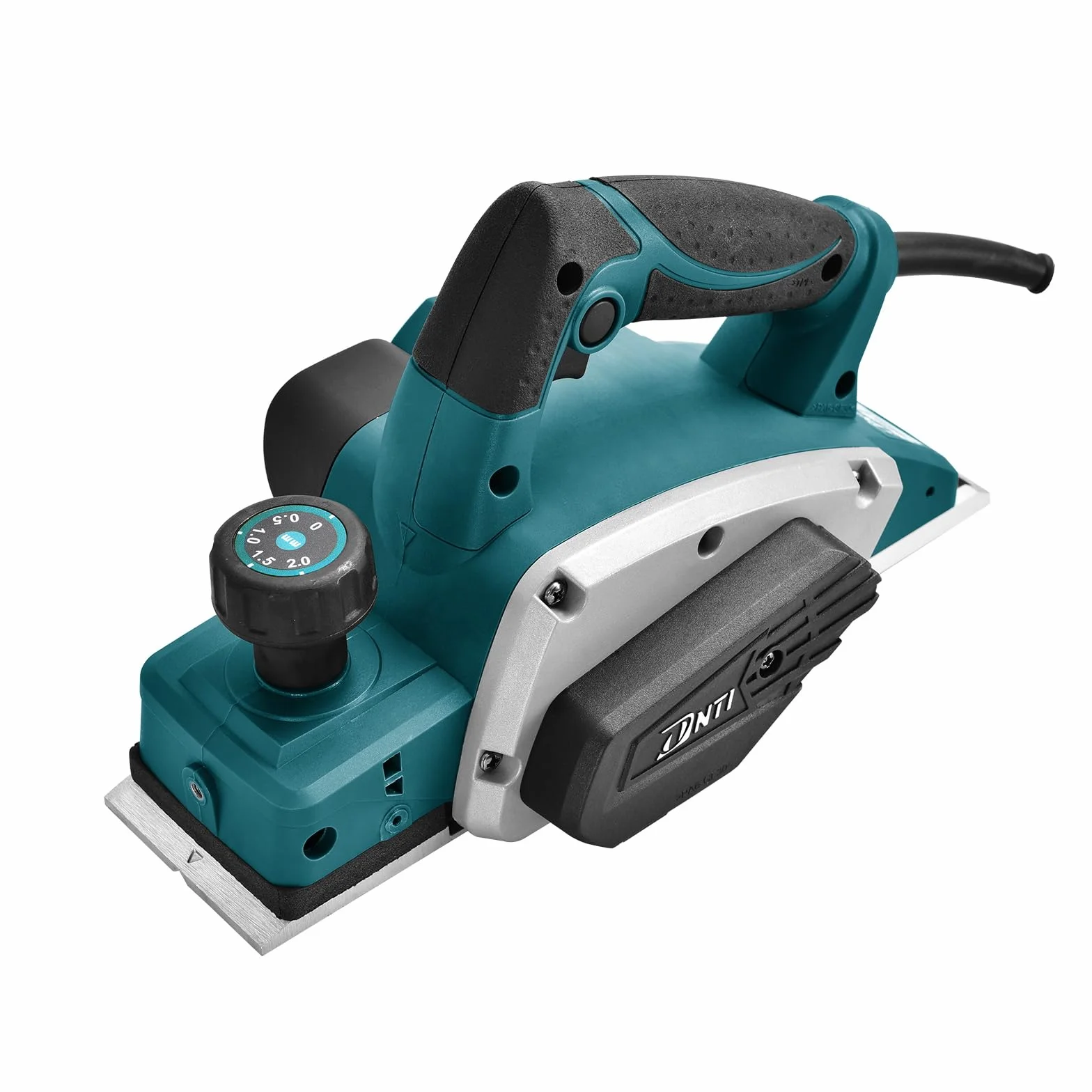 DNTI Cepillo eléctrico con cable 620W Anchura de cepillado 82 mm profundidad de 2 mm Incluye botones ajustables16000 rpm Acabado Liso para Bricolaje Cepillado de Madera Cepilladora Eléctrica58215B