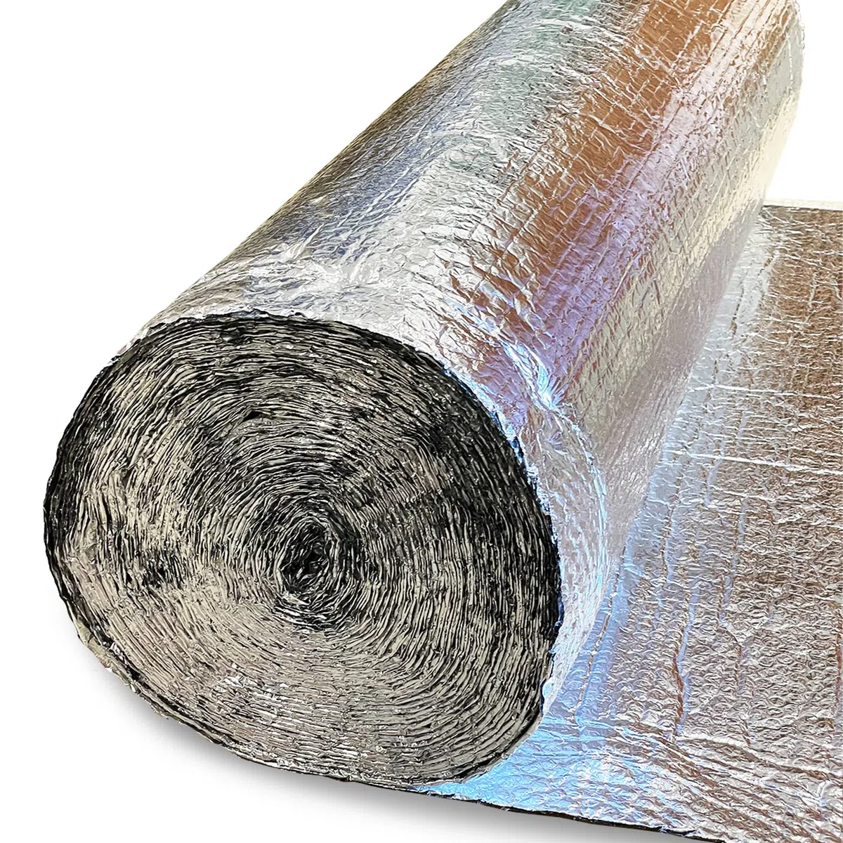 Aislante Térmico Reflexivo de Aluminio y Burbujas 0.5x25 m (12.5 m²) + 2 Rollos Cinta de Aluminio 50 mm x 10 m - Frío y Calor - Viviendas, Caravanas, Campers, Buhardillas, Uso Industrial