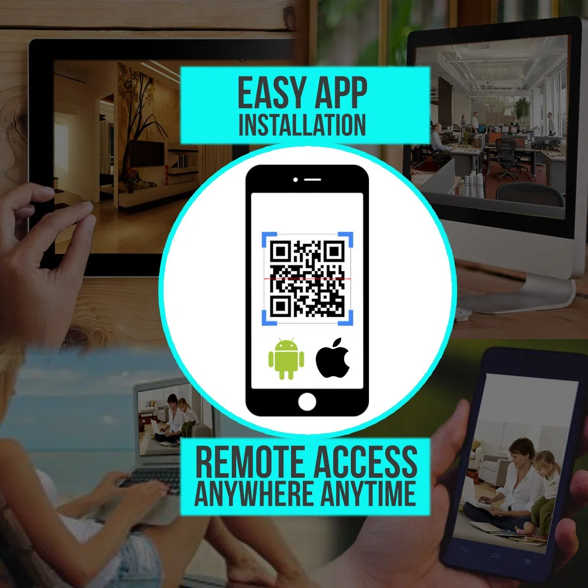 HIKVISION HILOOK 8CH CCTV KIT DVR 1080P & 8X 2.0MP FULL HD 1080P Cámaras CCTV Domo Blanco IR 20M Visión Nocturna Sistema de Cámara de Seguridad Fácil P2P (1TB HDD preinstalado)