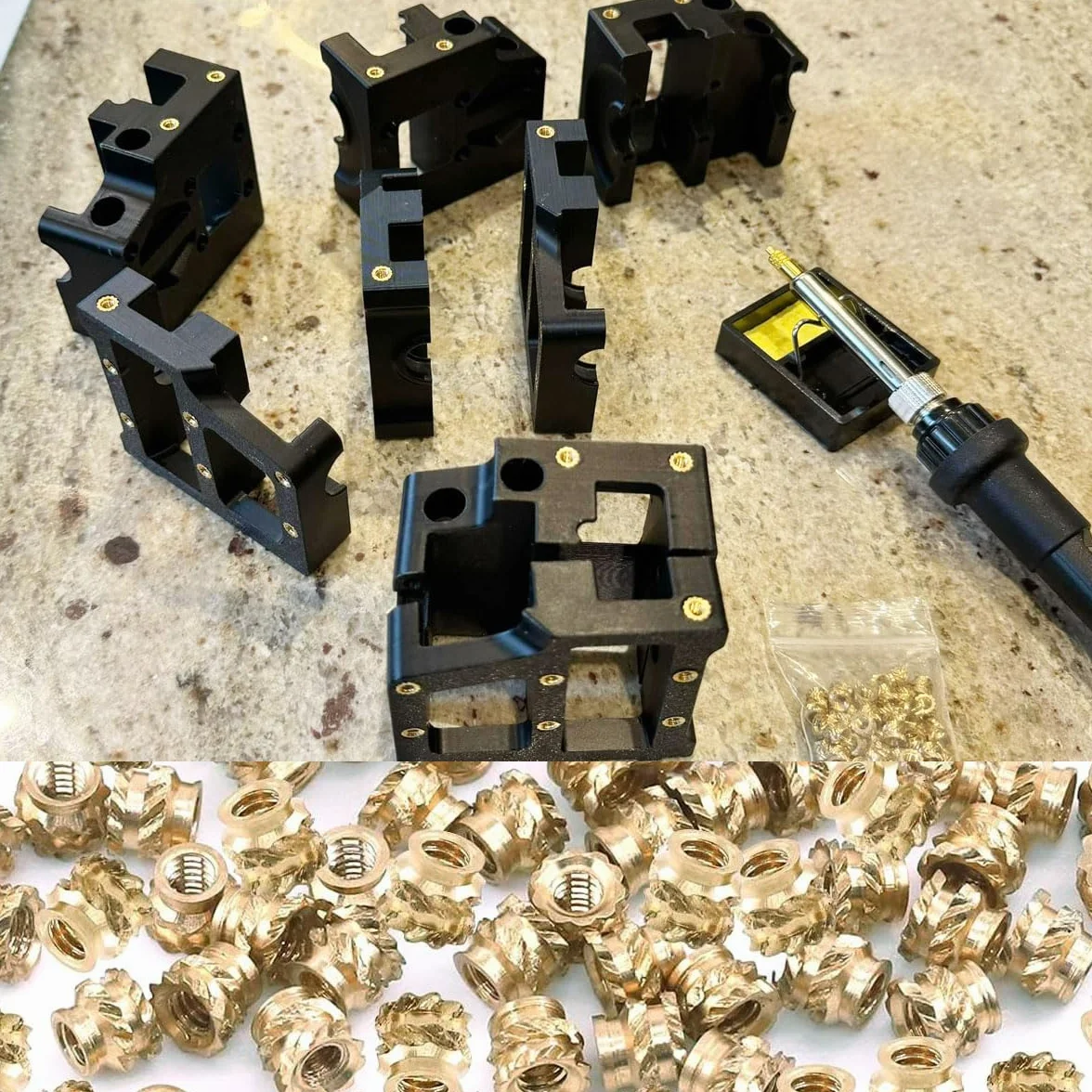 Juego de herramientas de inserción de calor, tuercas de latón, impresión 3D, soldador digital de 60 W y kit de 380 piezas de insertos roscados con puntas de inserción M2 M2.5 M3 M4 M5 M6 (1/4) M8 para