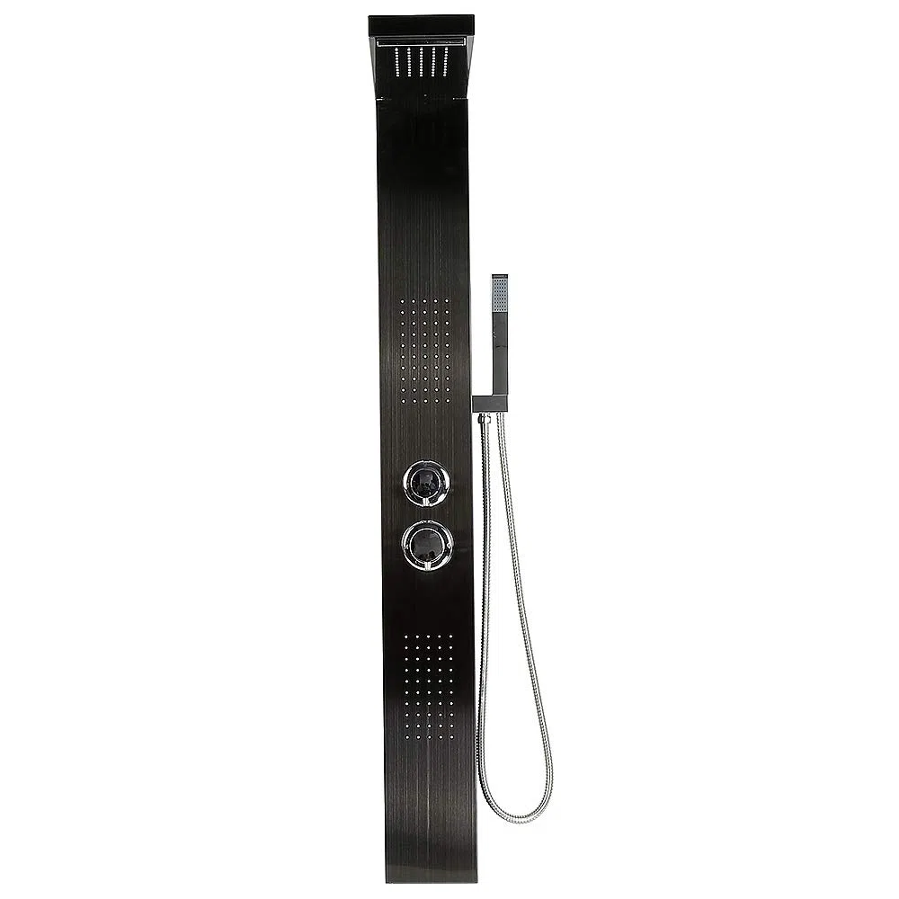 Columna Ducha Columna de Hidromasaje con Grifo Acero Inoxidable Panel Duchas Set Ducha Sistema Duchas de Baño,15 * 47 * 130 cm