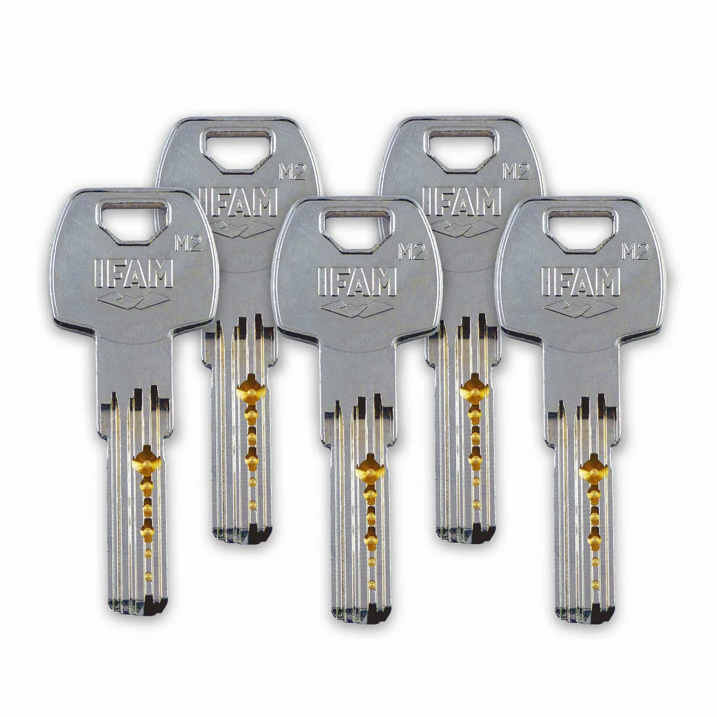 IFAM Cerrojo Modelo CS88, Palanca de Acero, Cilindro 50mm Longitud, Máxima Seguridad Para Puertas, Fácilidad de Montaje, Llave Exterior, Color Níquel