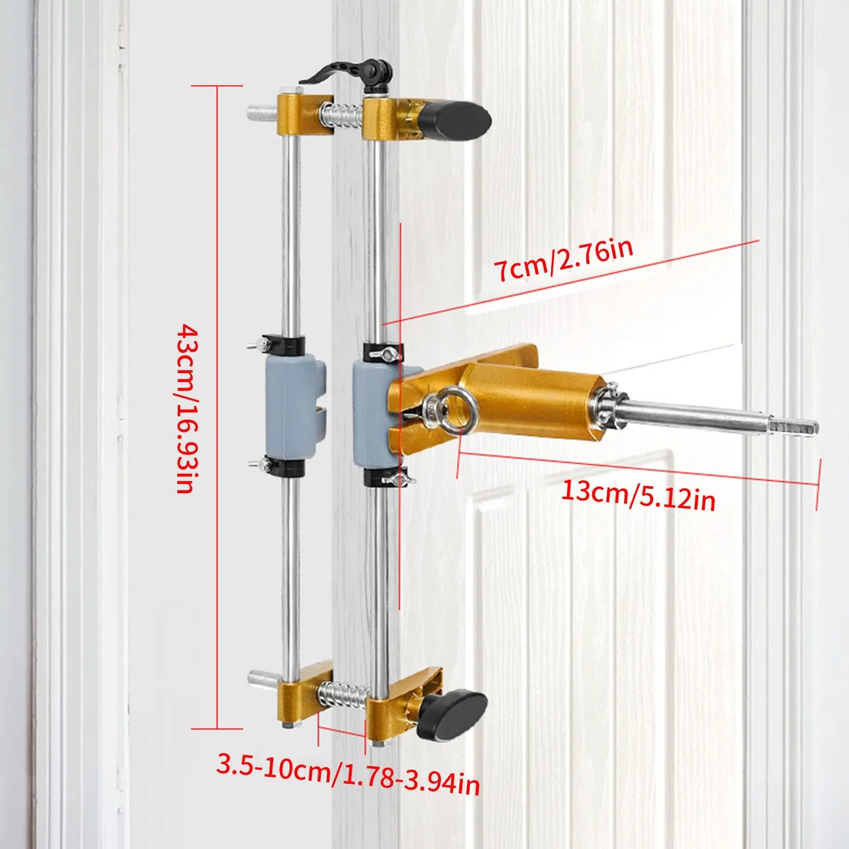 Máquina de mortaja de madera para puertas con kit de abridor de sierra perforadora de 18 mm, 22 mm, 24 mm, instalación de agujeros de bloqueo, herramienta de mortaja para cerradura de puertas