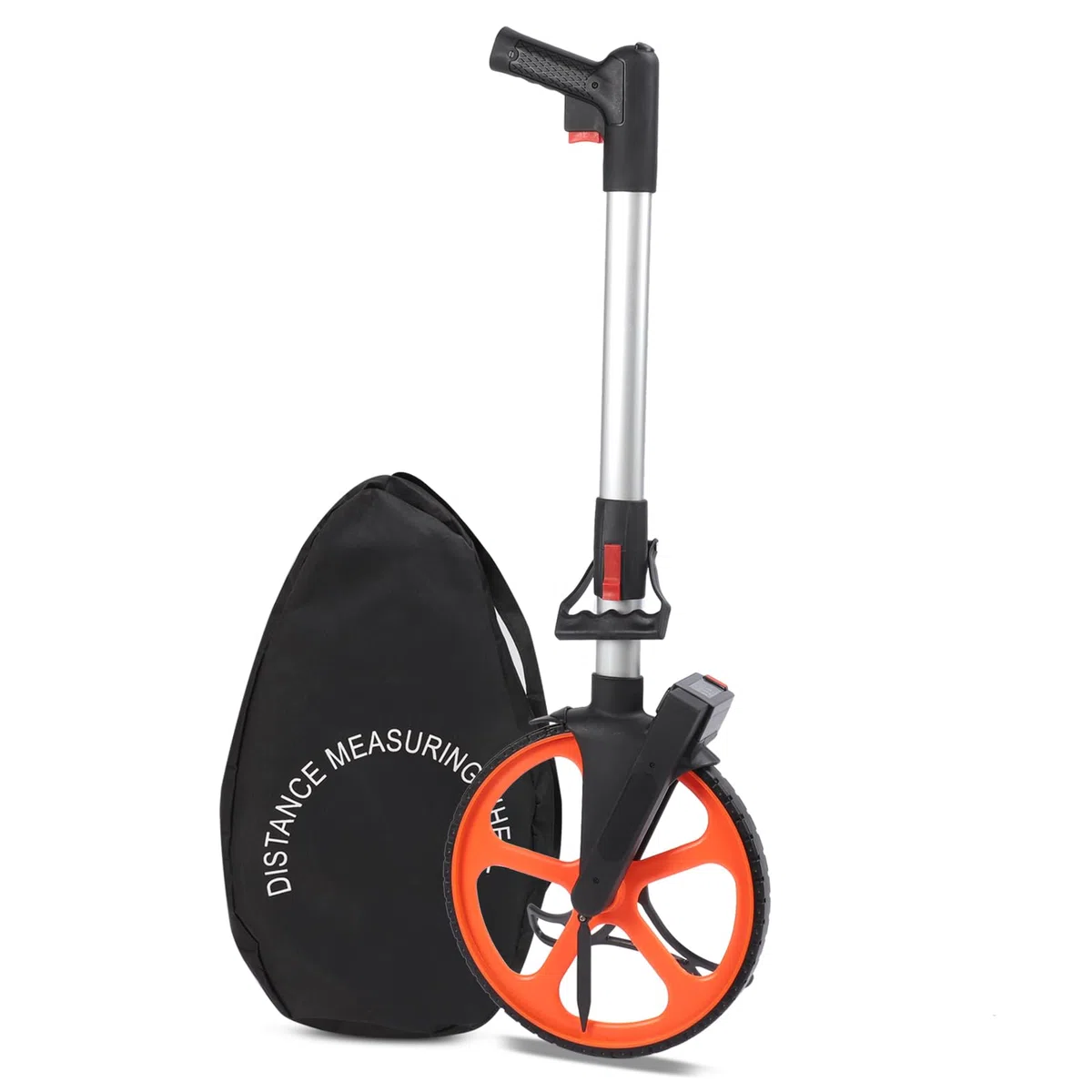 Cocoarm - Medidor plegable de precisión de 0-9999,9 m, rueda de medición, medidor de distancias