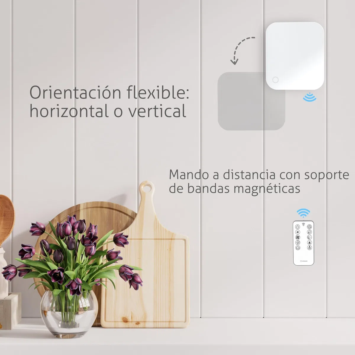 Turbionaire Trend HRV 150 WM Unidad VMC Descentralizada con Recuperación de Calor, Sensor Humedad, Mando a distancia, Temporizador, 8 Velocidades, Flujo de Aire Reversible, 158 mm, 3 años de garantía